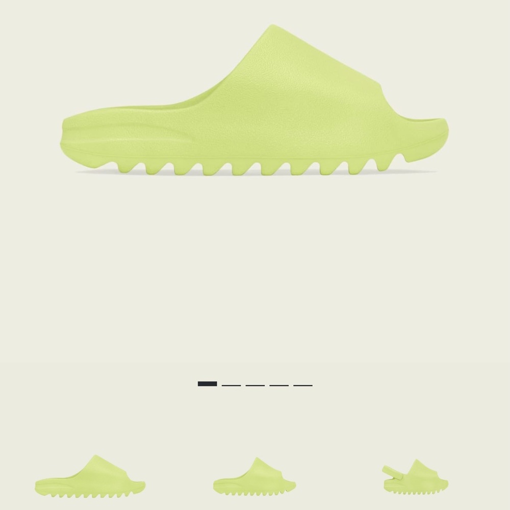 Glow Green Yeezy Slides Size 10 - SOLD